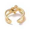 Brass Open Cuff Rings RJEW-K263-01G-2