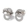 Rack Plating Brass Stud Earring Settings KK-F090-15P-01-2
