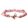 Fashionable Natural Rhodochrosite Chips Beaded Bracelets TI6720-13-1