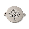 Tarnish Resistant 304 Stainless Steel Connector Charms STAS-D013-02B-P-1