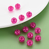 Transparent Crackle Acrylic Beads MACR-S373-66C-N17-2