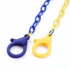 Personalized Two Tone ABS Plastic Cable Chain Necklaces X-NJEW-JN02825-05-2