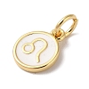 Real 18K Gold Plated Brass Enamel Charms KK-L216-001G-H02-2