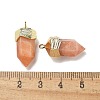 Natural Topaz Jade Faceted Pendants G-G181-03G-02-3