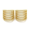 Brass Micro Pave Cubic Zirconia Cuff Earrings EJEW-C104-067G-1