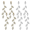 4 Pairs 2 Colors Brass Stud Earrings EJEW-GO0003-09-1
