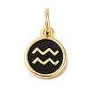 Real 18K Gold Plated Brass Enamel Charms KK-L216-001G-E01-1