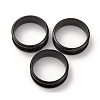 201 Stainless Steel Grooved Finger Ring Settings STAS-TAC0001-10D-B-5