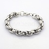 Tarnish Resistant Casual Style 304 Stainless Steel Double Link Chain Bracelets STAS-O036-37P-1