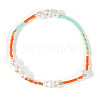 Summer Handmade Glass Seed Beaded Stretch Bracelets for Women LW9346-4-1