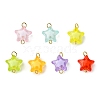 7Pcs 7 Colors Star Transparent Acrylic Connector Charms PALLOY-JF03377-1