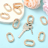 10Pcs Zinc Alloy Crystal Rhinestone Spring Gate Rings FIND-SC0019-51A-5