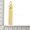 Real 18K Gold Plated Brass Micro Pave Cubic Zirconia Pendants KK-R159-07E-G-3