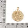 Brass Micro Pave Clear Cubic Zirconia Pendants ZIRC-M001-11G-3