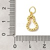 Brass Micro Pave Cubic Zirconia Charms KK-C072-46G-3