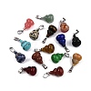 Natural & Synthetic Mixed Stone Gourd Pendants G-N344-08P-1