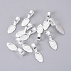 Tibetan Style Alloy Glue-on Flat Pad Bails LS-K0P9R021-2