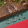 3 Pairs 3 Styles Christmas 304 Stainless Steel Hoop & Stud Earring Sets for Women EJEW-K279-14P-3