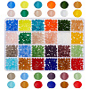   960Pcs 24 Colors Transparent Glass Beads EGLA-PH0001-41-1