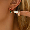 Elegant Classic Hollow Irregular Brass Hoop Earrings LF2234-2