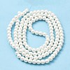 10 Strands Baking Painted Pearlized Glass Pearl Round Bead Strands HY-SZ0001-02B-03-3