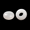 Natural White Jade European Beads G-R488-02H-4