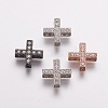 Brass Micro Pave Cubic Zirconia Pendants ZIRC-E143-49-1