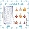 Cotton Fishing Net Decorative with Natural Shell & Jute Cord Pendant HJEW-WH0069-39-2