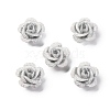 3D Rose Flower Baking Paint Aluminum Beads FIND-L019-01C-1