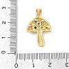 Brass Micro Pave Cubic Zirconia Pendants X-KK-A241-05G-3