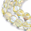 Synthetic Moonstone Beads Strands G-F143-10mm-13-3