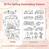 4 Sheets 11.6x8.2 Inch Stick and Stitch Embroidery Patterns DIY-WH0455-198-2