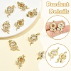 2Pcs 2 Colors Brass Micro Pave Cubic Zirconia with Resin Pendants KK-YW0004-47-2