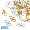 30Pcs 2 Colors Tibetan Style Alloy S-Hook Clasps TIBE-YW0001-96-1