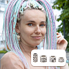 80Pcs 8 Styles Tibetan Style European Beads DIY-NB0012-43E-5