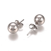 Tarnish Resistant 304 Stainless Steel Stud Earrings EJEW-L215-57E-P-2