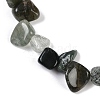 Natural Green Rutilated Quartz Nuggets Beads Strands G-B125-A14-01-3