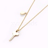 304 Stainless Steel Pendant Necklaces NJEW-L155-10-4