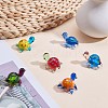 6Pcs Handmade Mini Turtle Figurines Sea Turtle Small Figurines Hand Blown Art Glass Turtle Figurines Marine Glass Animal Statue Cute Miniature Garden Decoration Turtle Gift JX531A-1