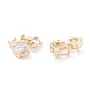 Rack Plating Brass Cubic Zirconia Charms ZIRC-C026-13LG-2