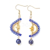 Natural Mixed Stone Dangle Earrings EJEW-MZ00544-3