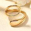 304 Stainless Steel Open Cuff Rings for Women RJEW-A054-02G-1