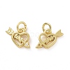 Brass Micro Pave Cubic Zirconia Charms KK-E068-VF038-1