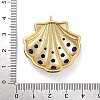 Rack Plating Brass Micro Pave Cubic Zirconia Pendants KK-Z064-06G-4