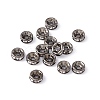 Brass with Crystal Rhinestone Spacer Beads KK-G418-14B-3