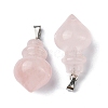 Natural Rose Quartz Pendants G-G998-C08-3