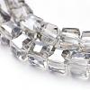 Electroplate Glass Beads Strands EGLA-D018-4x4mm-31-3