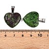 Heart Natural Zoisite Pendants G-Q438-03-01-3