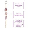 Elecrelive 3Pcs 3 Style Irregular Gemstone Hanging Pendant Decoration HJEW-EL0001-08-10