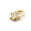 Brass Micro Pave Clear Cubic Zirconia Lobster Claw Clasps KK-A266-24C-G-2